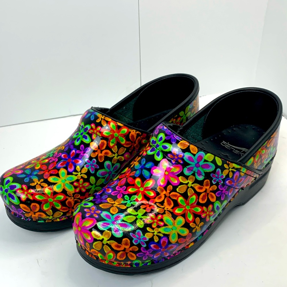 Dansko Colorful Floral Mules